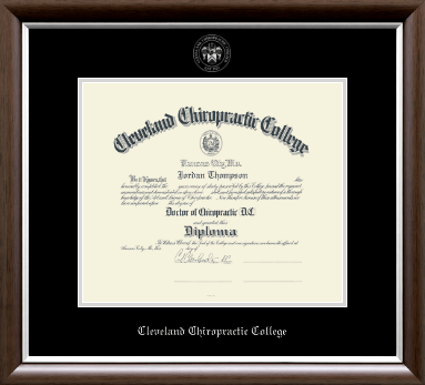 Cleveland Chiropractic College diploma frame - Silver Embossed Diploma Frame in Devonshire
