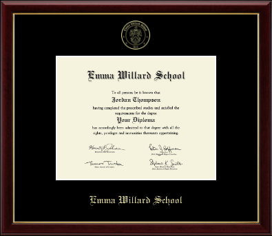 Emma Willard School diploma frame - Gold Embossed Diploma Frame in Galleria