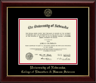 University of Nebraska diploma frame - Gold Embossed Diploma Frame in Gallery