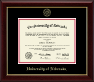 University of Nebraska Gold Embossed Diploma Frame in Gallery