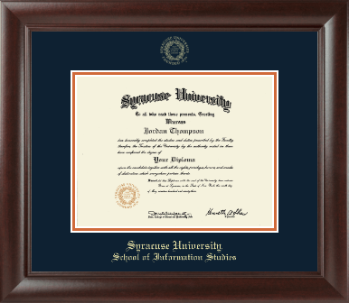 Syracuse University diploma frame - Gold Embossed Diploma Frame in Rainier