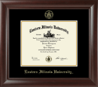 Eastern Illinois University Gold Embossed Diploma Frame in Rainier