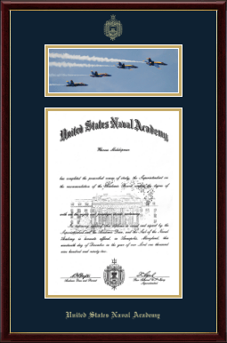 United States Naval Academy diploma frame - Campus Scene Diploma Frame - The Blue Angels in Galleria