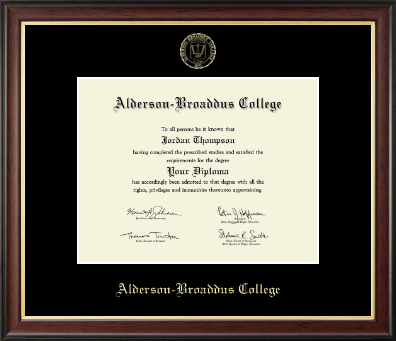 Alderson-Broaddus College diploma frame - Gold Embossed Diploma Frame in Studio Gold