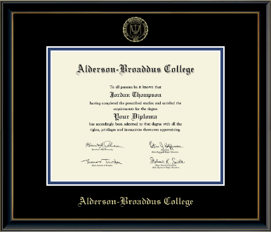 Alderson-Broaddus College diploma frame - Gold Embossed Diploma Frame in Onexa Gold