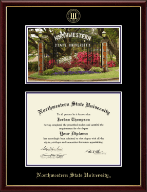 Northwestern State University diploma frame - Campus Scene Diploma Frame in Galleria