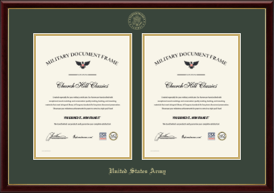 United States Army certificate frame - Double Certificate Frame in Galleria