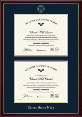 United States Navy certificate frame - Double Certificate Frame in Galleria