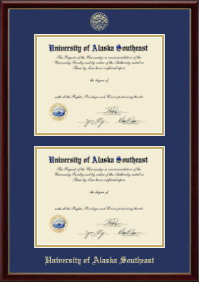 University of Alaska Southeast diploma frame - Double Diploma Frame in Galleria
