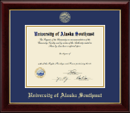 University of Alaska Southeast diploma frame - Gold Embossed Diploma Frame in Gallery