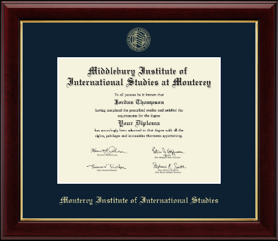 Middlebury College diploma frame - Gold Embossed Diploma Frame in Gallery