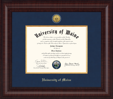 The University of Maine Orono diploma frame - Presidential Gold Engraved Diploma Frame in Premier