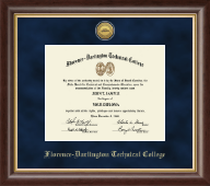 Florence-Darlington Technical College diploma frame - Gold Engraved Medallion Diploma Frame in Hampshire
