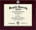 Maryville University of St. Louis Century Silver Engraved Diploma Frame in Cordova