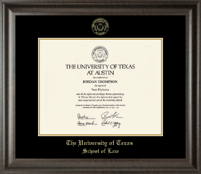The University of Texas at Austin diploma frame - Gold Embossed Diploma in Acadia