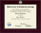 University of Alaska Anchorage Century Masterpiece Diploma Frame in Cordova