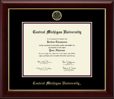 Central Michigan University diploma frame - Gold Embossed Diploma Frame in Gallery