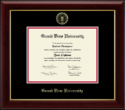 Grand View University Gold Embossed Diploma Frame in Gallery