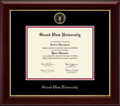 Grand View University diploma frame - Gold Embossed Diploma Frame in Gallery