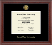 Grand View University diploma frame - Gold Engraved Medallion Diploma Frame in Signature