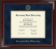 Savannah State University Gold Embossed Diploma Frame in Encore