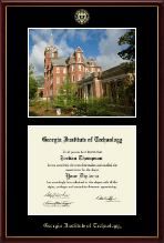Georgia Institute of Technology Campus Scene Diploma Frame in Galleria