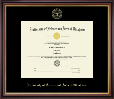 University of Science and Arts of Oklahoma diploma frame - Gold Embossed Diploma Frame in Regency Gold