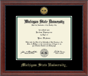 Michigan State University diploma frame - Gold Engraved Medallion Diploma Frame in Signature