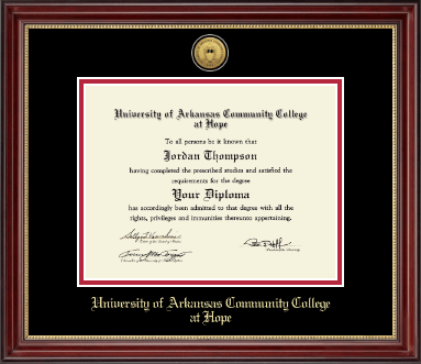 University of Arkansas Community College at Hope diploma frame - Gold Engraved Diploma Frame in Kensington Gold