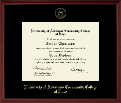 University of Arkansas Community College at Hope diploma frame - Gold Embossed Diploma Frame in Camby