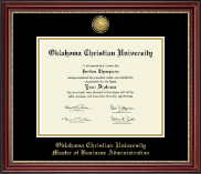 Oklahoma Christian University diploma frame - Gold Engraved Diploma Frame in Kensington Gold