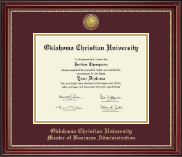 Oklahoma Christian University diploma frame - Gold Engraved Diploma Frame in Kensington Gold