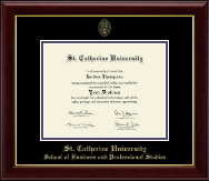St. Catherine University diploma frame - Gold Embossed Diploma Frame in Gallery