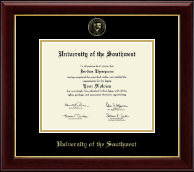 University of the Southwest diploma frame - Gold Embossed Diploma Frame in Gallery