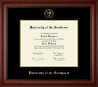 University of the Southwest Gold Embossed Diploma Frame in Cambridge