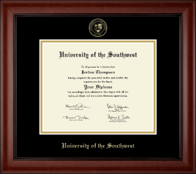 University of the Southwest diploma frame - Gold Embossed Diploma Frame in Cambridge