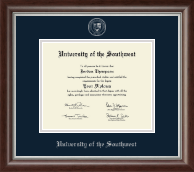 University of the Southwest Silver Embossed Diploma Frame in Devonshire