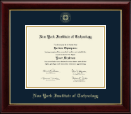New York Institute of Technology Gold Embossed Diploma Frame in Gallery