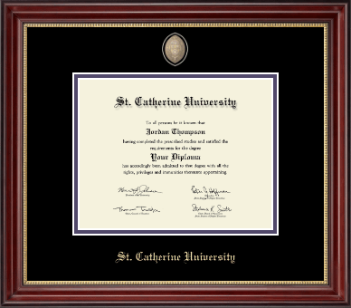 St. Catherine University diploma frame - Masterpiece Medallion Diploma Frame in Kensington Gold