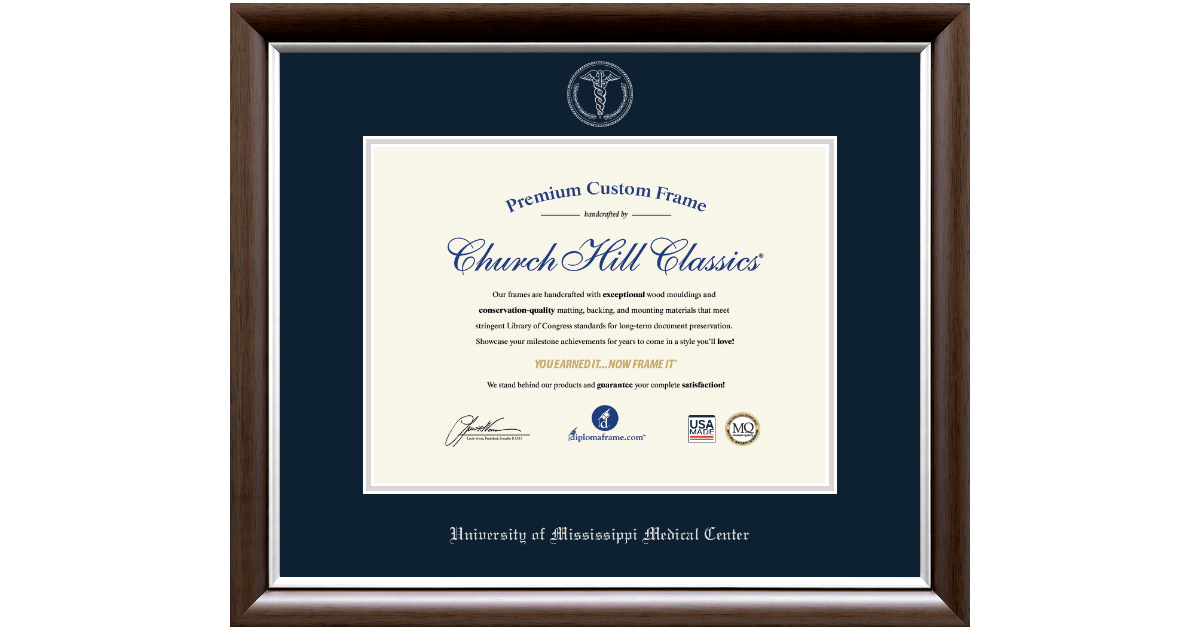 Silver Embossed Medical School Diploma Frame 12 x 16 in Devonshire