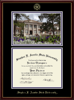 Stephen F. Austin State University diploma frame - Campus Scene Diploma Frame in Galleria