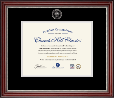 Summa Cum Laude diploma frame - Silver Embossed Summa Cum Laude Diploma Frame in Kensington Silver