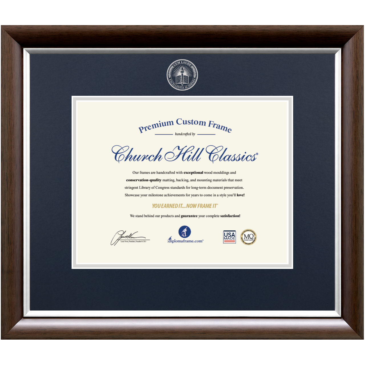Silver Embossed Cum Laude Diploma Frame in Devonshire Cum Laude Diploma Frames and Gifts Item