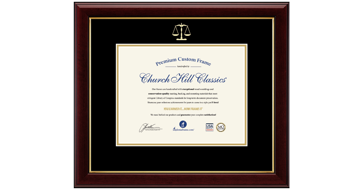 Embossed Law Certificate Frame Gallery in Gallery Legal Certificate