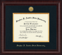 Stephen F. Austin State University diploma frame - Presidential Gold Engraved Diploma Frame in Premier
