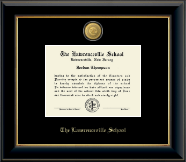 The Lawrenceville Prep School 23K Medallion Diploma Frame in Onyx Gold