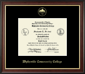 Wytheville Community College diploma frame - Gold Embossed Diploma Frame in Studio Gold
