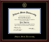 Athens State University Gold Embossed Diploma Frame in Galleria