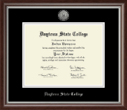 Daytona State College diploma frame - Silver Engraved Medallion Diploma Frame in Devonshire