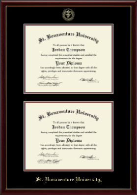 St. Bonaventure University diploma frame - Double Diploma Frame in Galleria